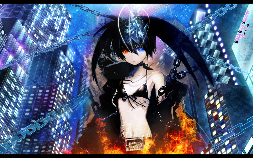 bicolored_eyes black_rock_shooter chain kuroi_mato scar snyp