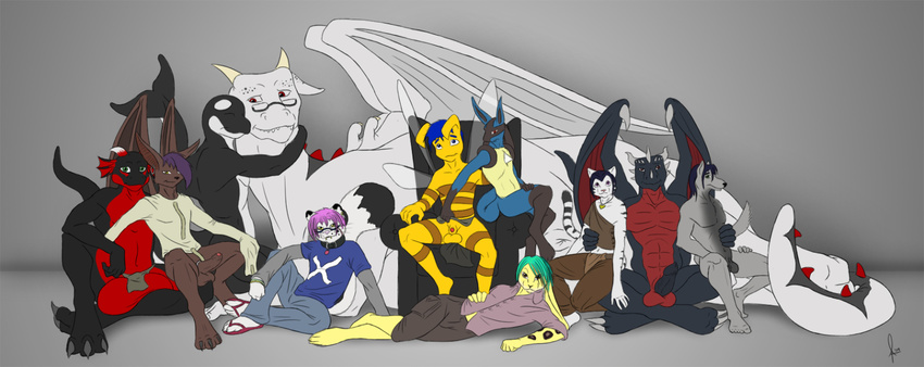 bat bee black_eyes boys canine chair clothing cupid's cupid's_boys dragon erection eyes_closed feline gay green_eyes group lagomorph lucario male nude penis picture pok&eacute;mon pose rabbit red_eyes scalie size_difference straitjacket unknown_artist