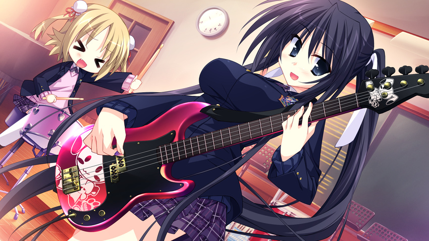 game_cg guitar hinata_mutsuki instrument izumi_kyouka kouda_hazumi seifuku skyfish yotsuiro_passionato!