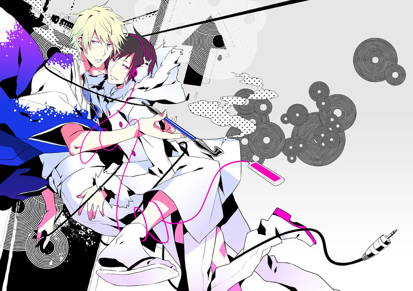 durarara!! headphones heiwajima_shizuo kimono male mog orihara_izaya yaoi