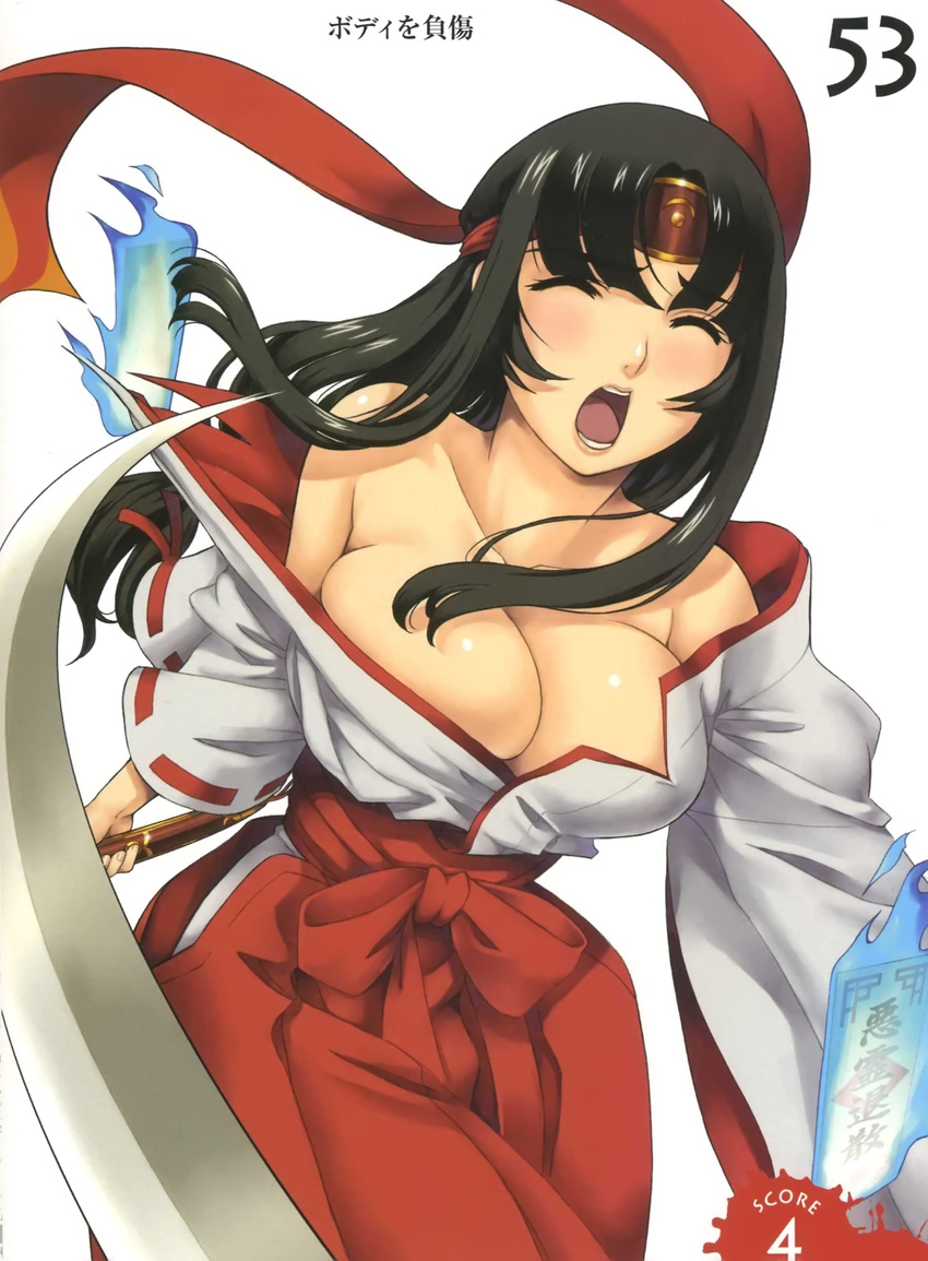 cleavage eiwa queen's_blade tomoe torn_clothes