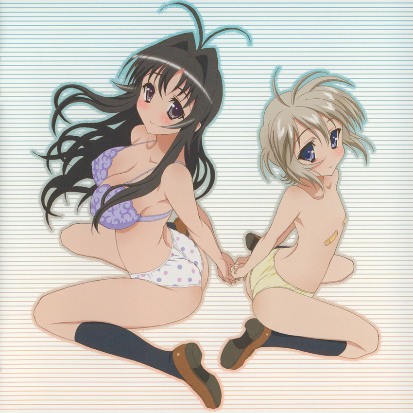 bandaid bra erect_nipples ezomori_nozomu kanokon minamoto_chizuru nipple_covers pantsu screening topless