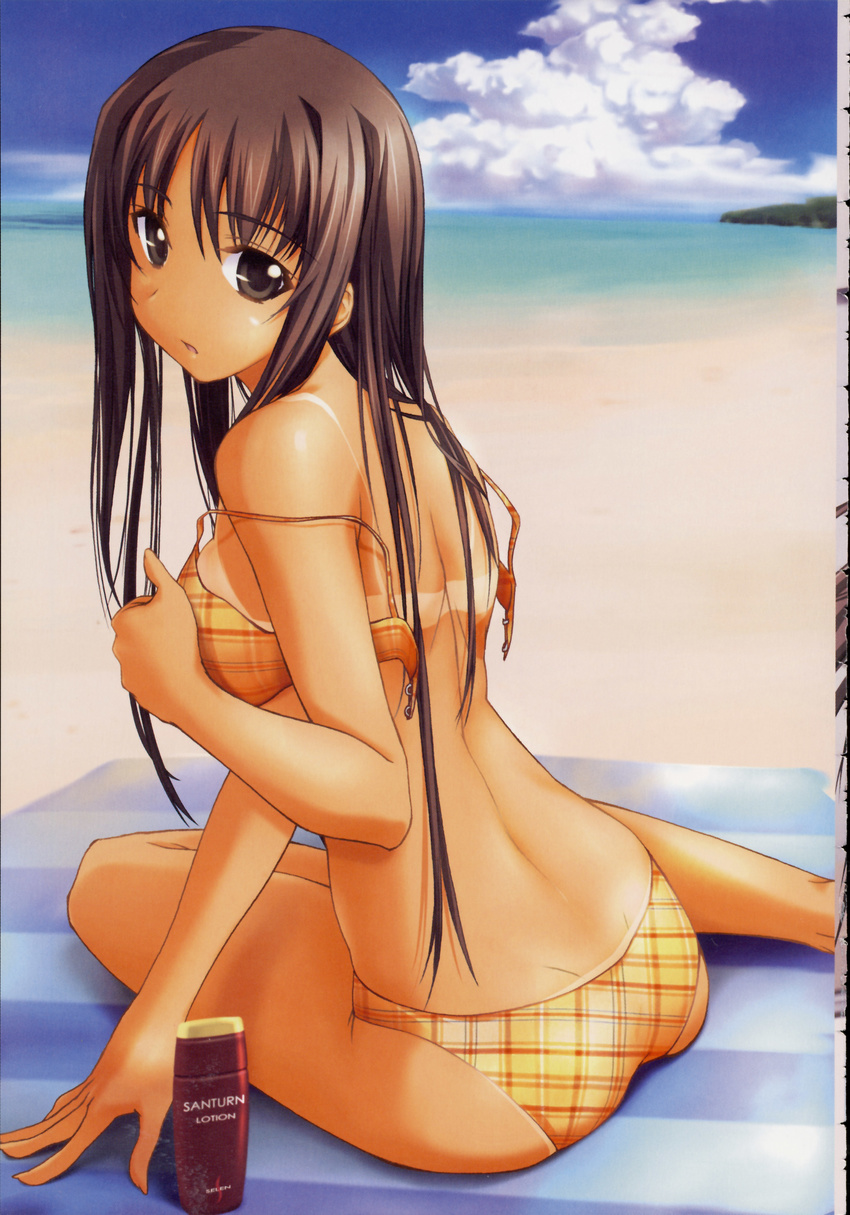 beach bikini dark_skin fixme hizuki_ayumi kawagishi_keitarou mizugi shin_ringetsu tanlines tanned