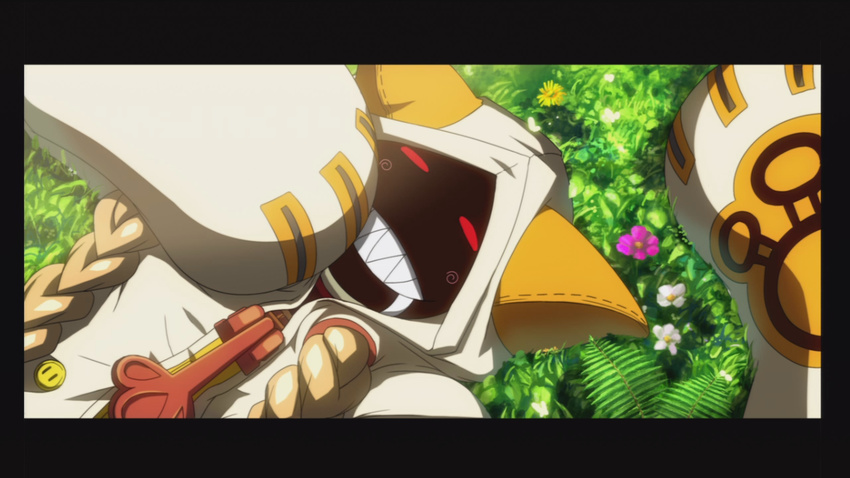 animal_ears arc_system_works blazblue cat_ears drooling laying_down lying sharp_teeth taokaka