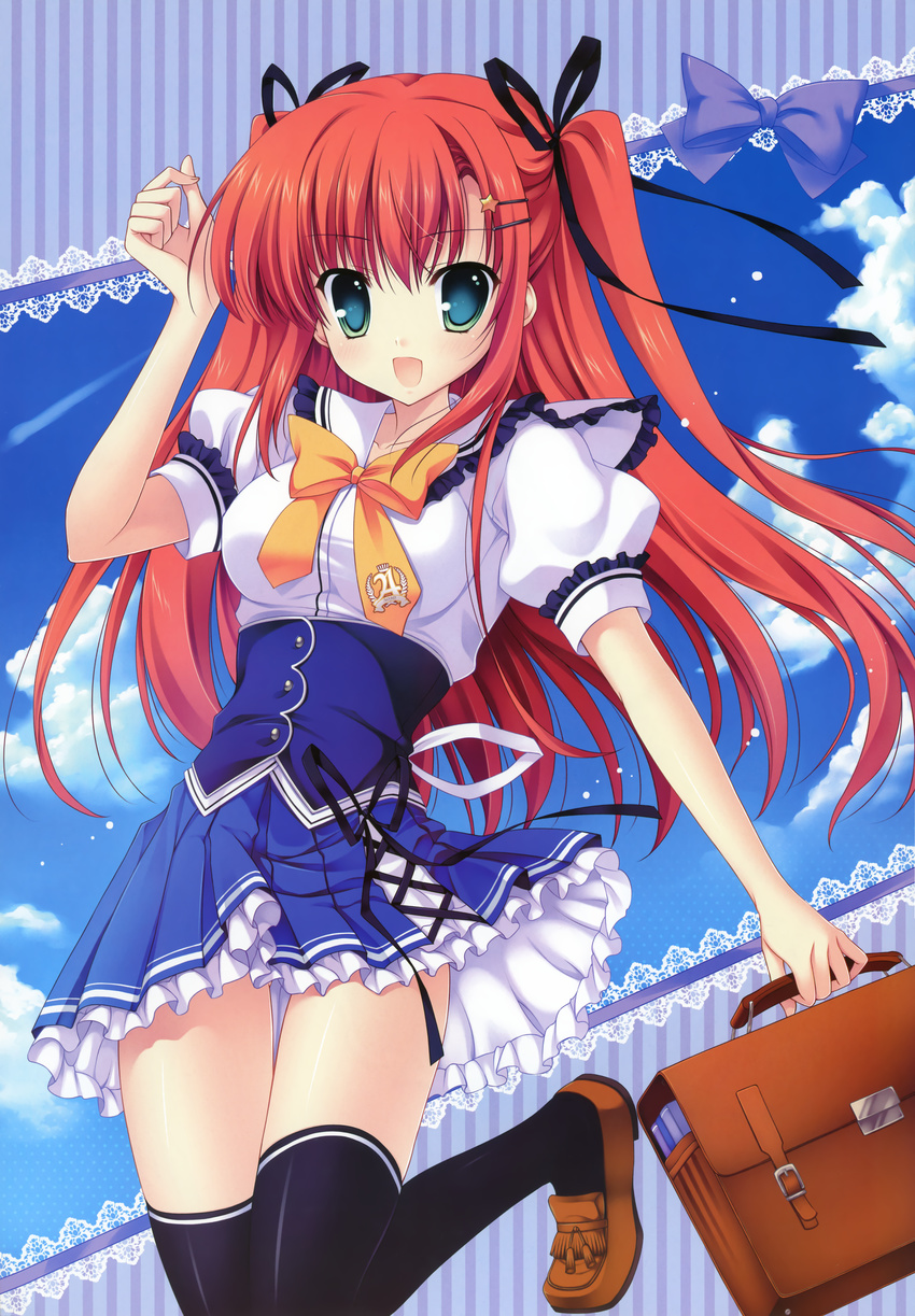 fixed mitha nanawind red_hair school_uniform thighhighs yuyukana