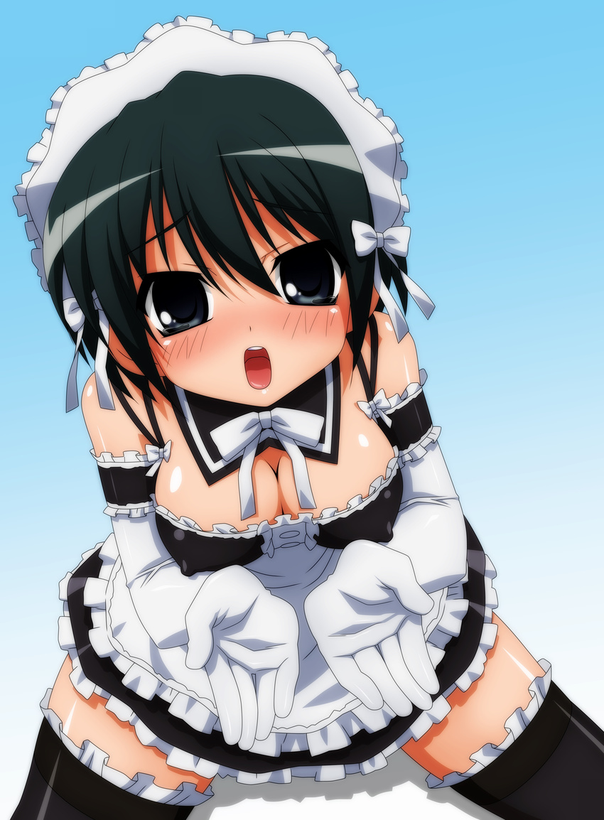 cleavage erect_nipples he_is_my_master maid sawatari_izumi wave_ride