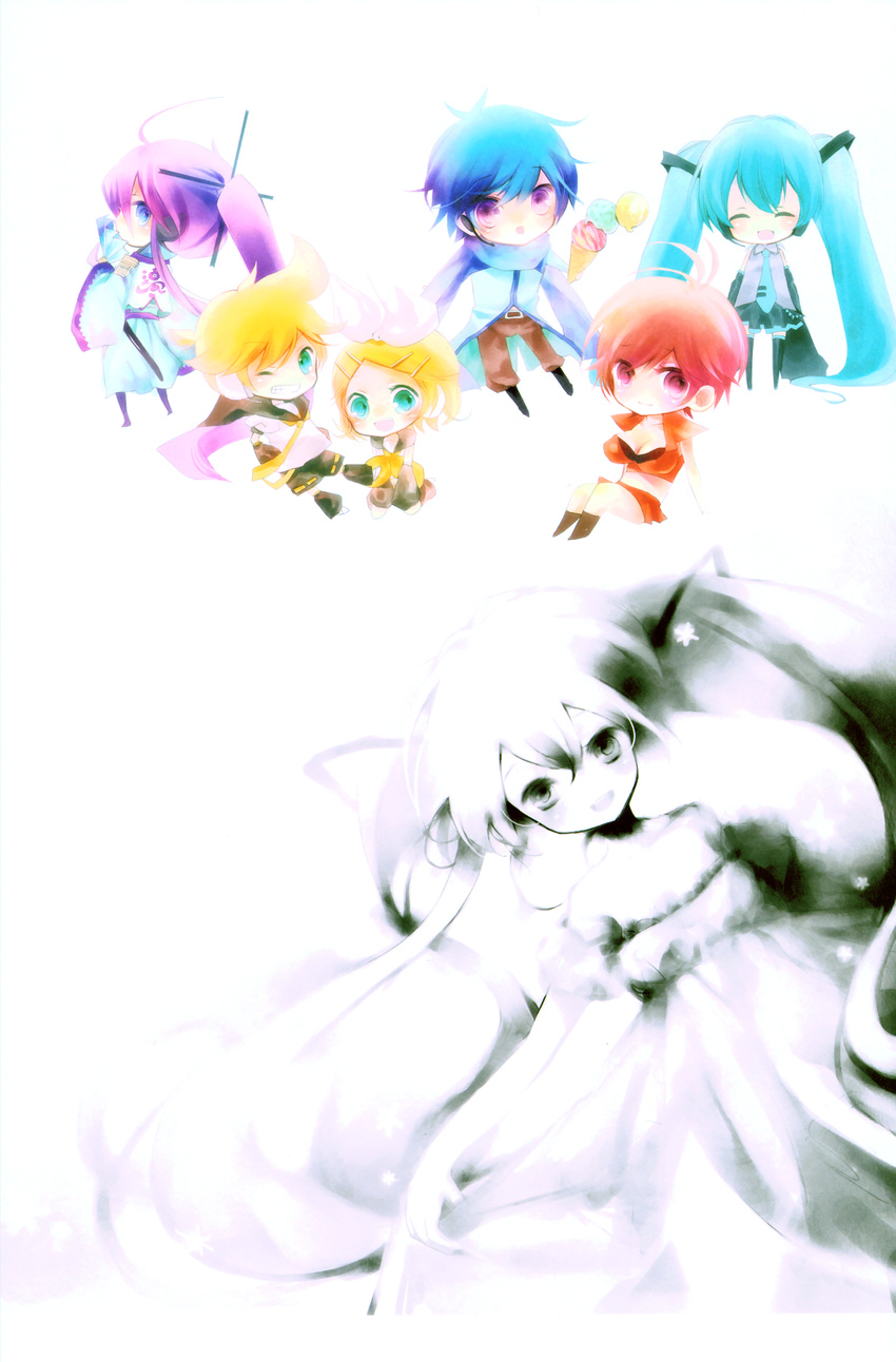 hatsune_miku kagamine_len kagamine_rin kaito kamui_gakupo meiko shimeko vocaloid