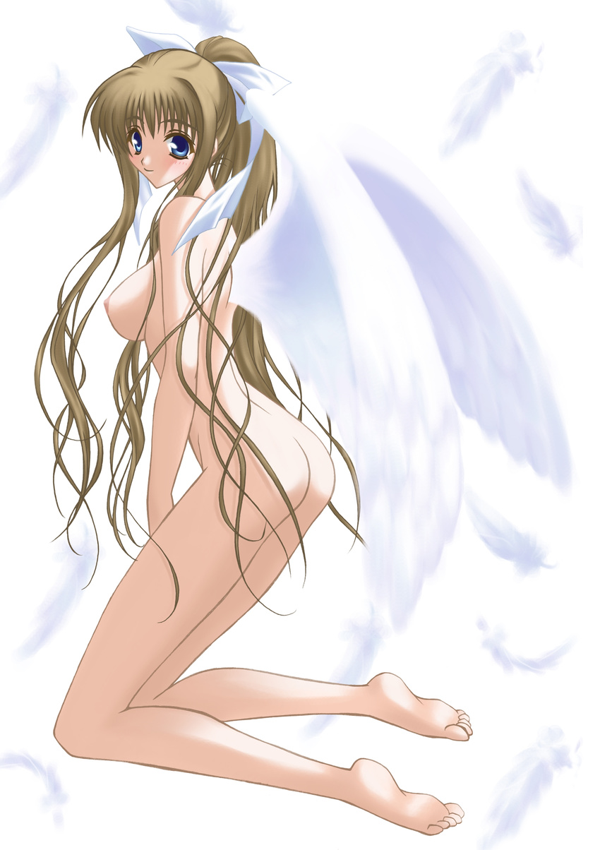 air angel kamio_misuzu nipples nude oshiri wings