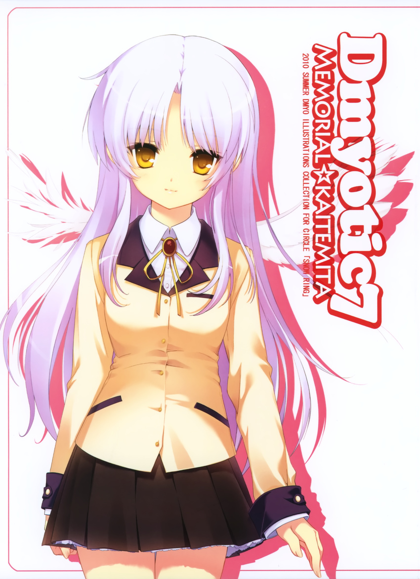 angel_beats! dmyo school_uniform snow_ring tenshi wings