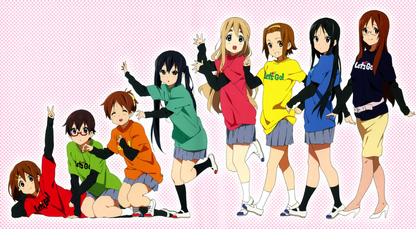 akiyama_mio hirasawa_ui hirasawa_yui k-on! kotobuki_tsumugi manabe_nodoka nakano_azusa pantyhose tainaka_ritsu yamanaka_sawako