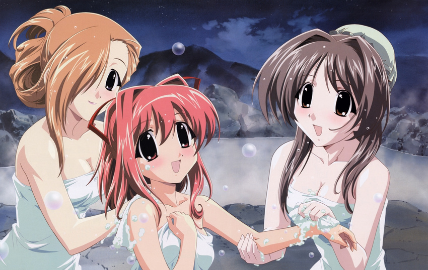 happy_lesson ichimonji_mutsuki onsen rokumatsuri_minazuki towel yazakura_hazuki