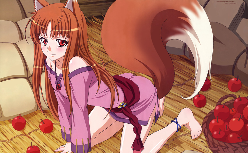 detexted horo kemonomimi shinohara_kenji signed spice_and_wolf tail