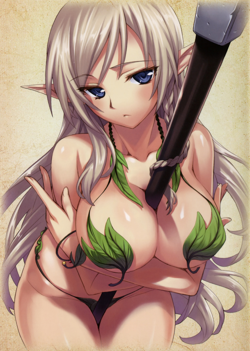 arein breast_hold cleavage duplicate elf matsuryu queen's_blade