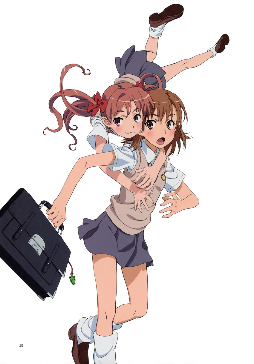 :3 absurdres artist_request highres hug misaka_mikoto multiple_girls school_uniform shirai_kuroko to_aru_kagaku_no_railgun to_aru_majutsu_no_index