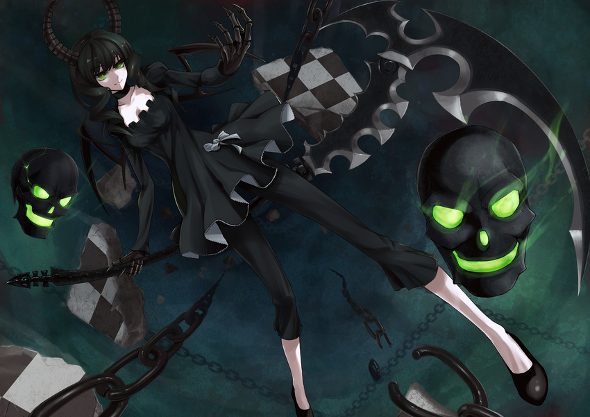 black_rock_shooter_ dead_master horns prime vocaloid