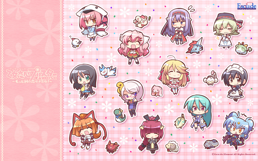 chibi escu:de komowata_haruka otome_renshin_prister wallpaper