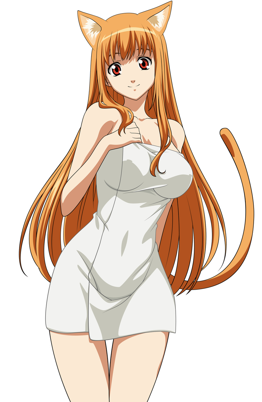 asobi_ni_iku_yo! eris kemonomimi nekomimi tail towel transparent_png vector_trace