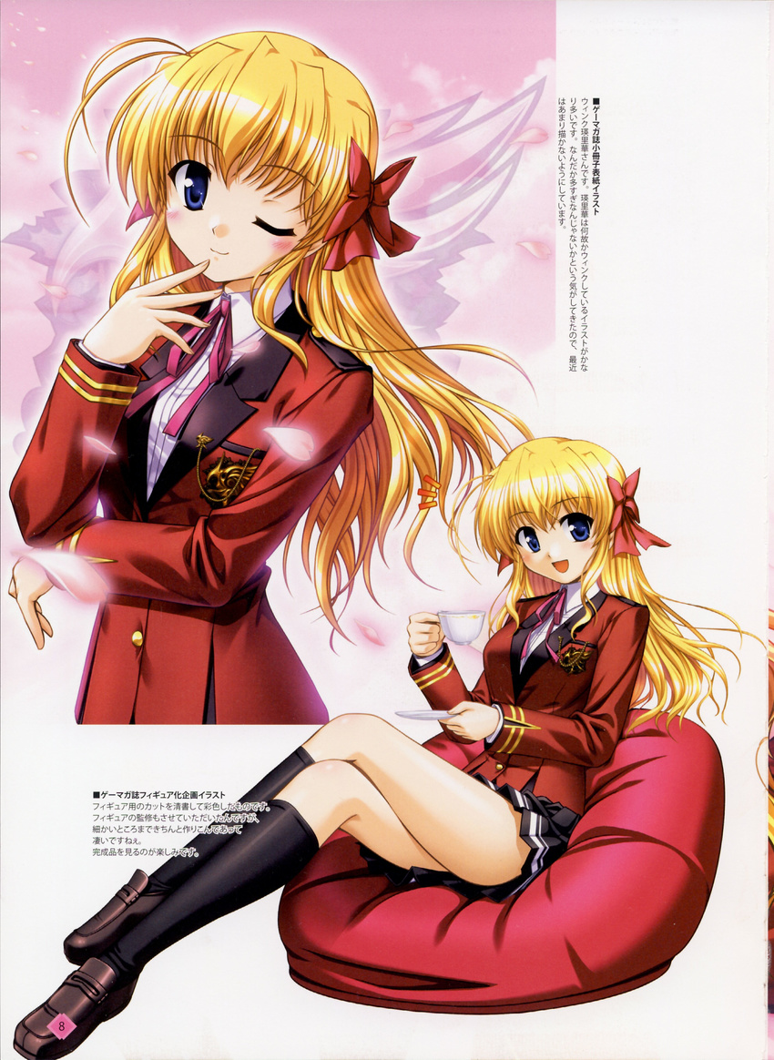 black_kneehighs fortune_arterial sendou_erika tagme