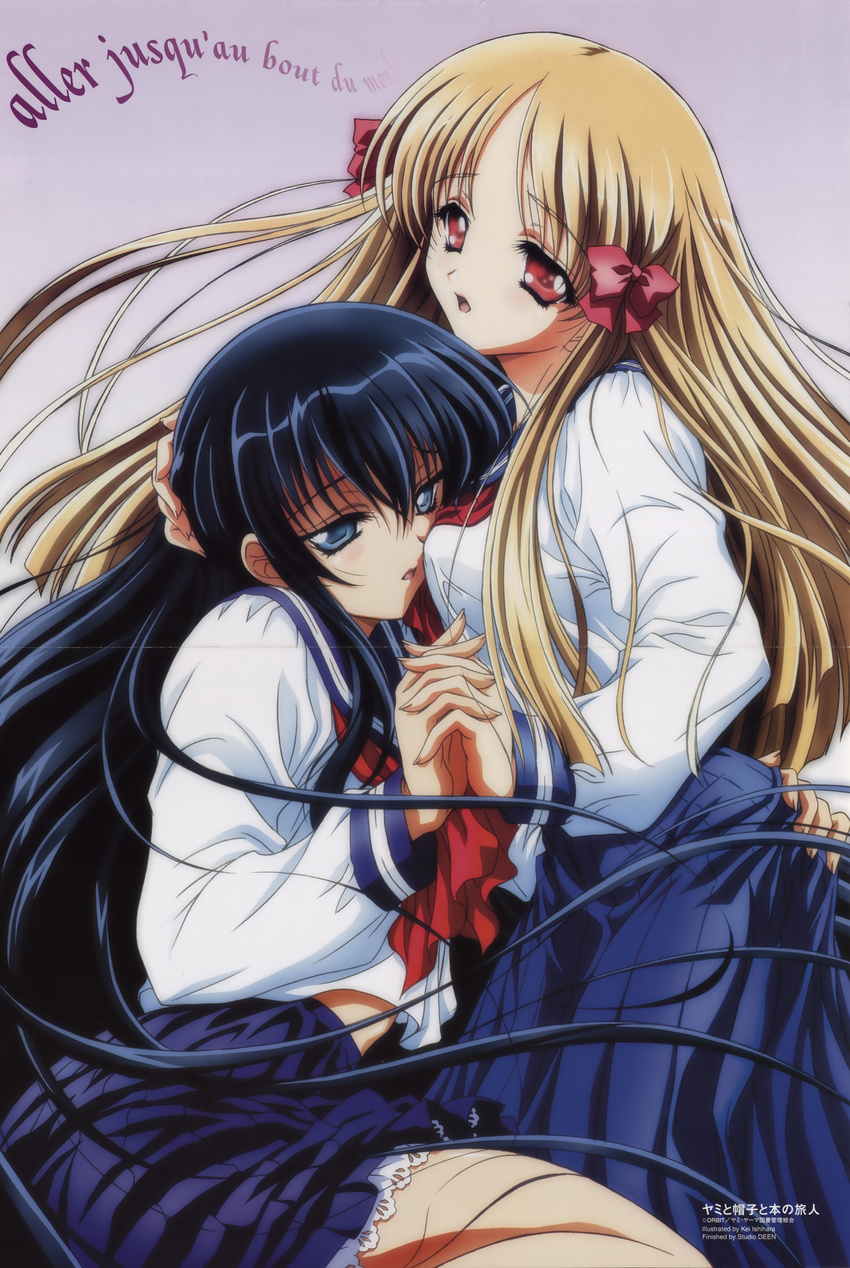 azuma_hatsumi azuma_hazuki crease school_uniform yami_to_boushi_to_hon_no_tabibito yuri