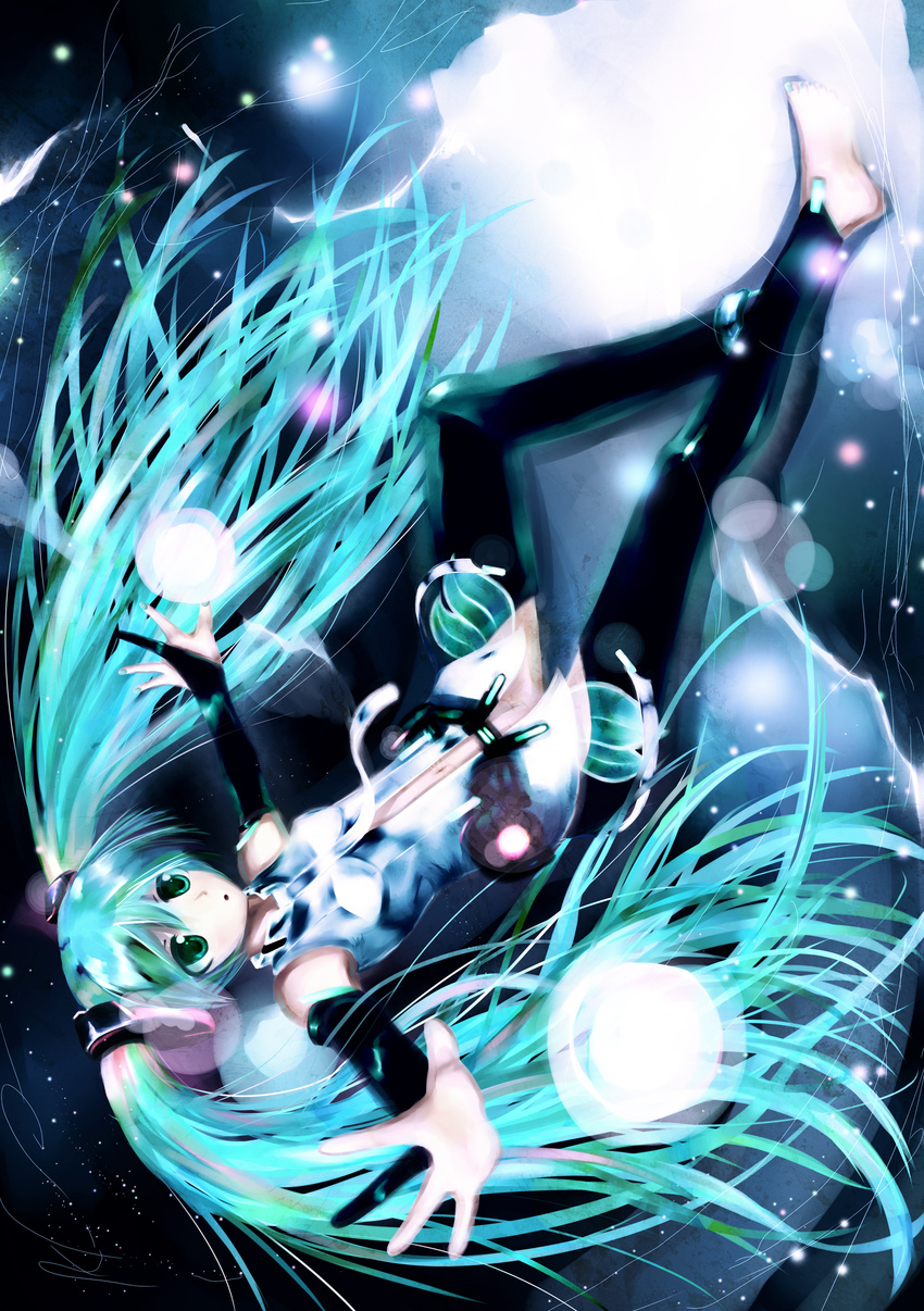 hatsune_miku lunar_garden miku_append thighhighs vocaloid