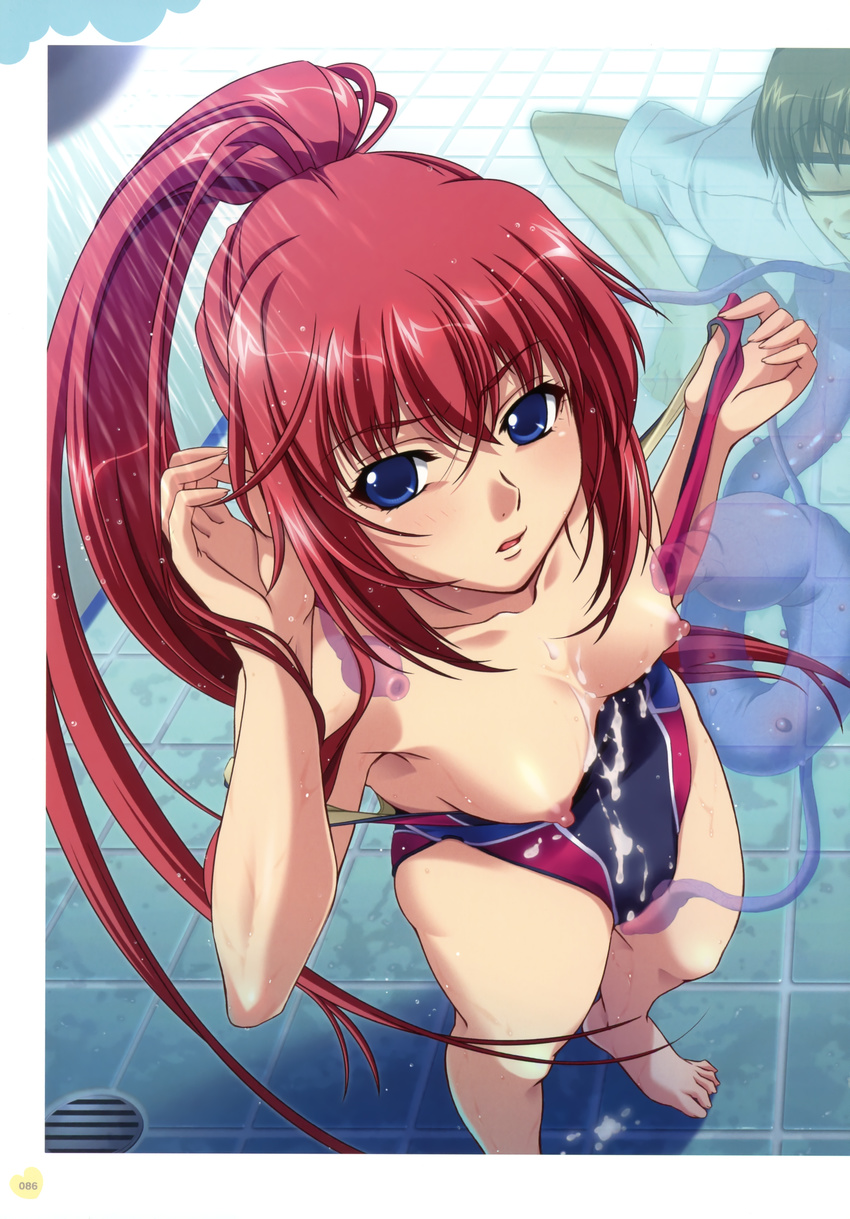 fixme gitai_saimin mizugi nipples oppai semen stitchme tentacles yoshino_keiko