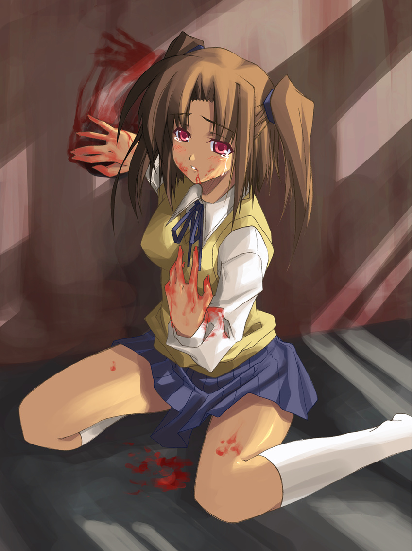 blood missing_link school_uniform shingo tsukihime yumizuka_satsuki