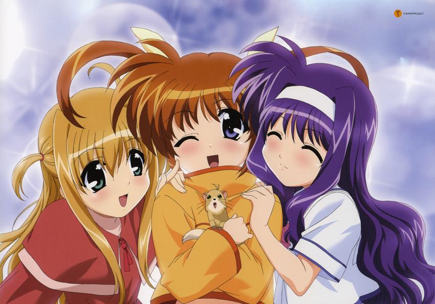 alisa_bannings mahou_shoujo_lyrical_nanoha okuda_yasuhiro screening takamachi_nanoha tsukimura_suzuka yuuno_scrya