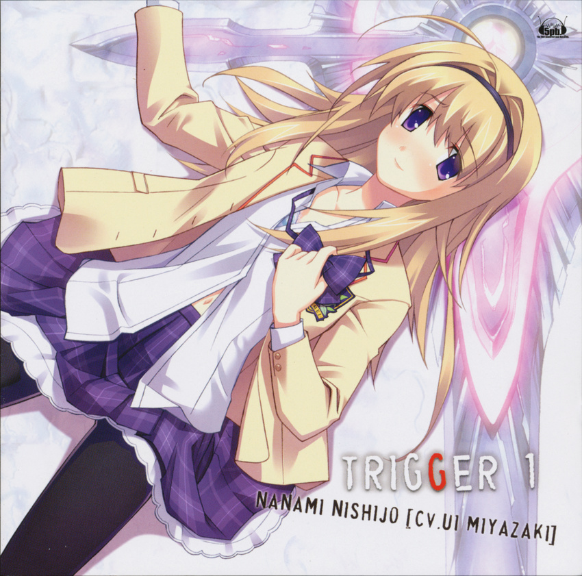 chaos;head nishijou_nanami open_shirt school_uniform tagme