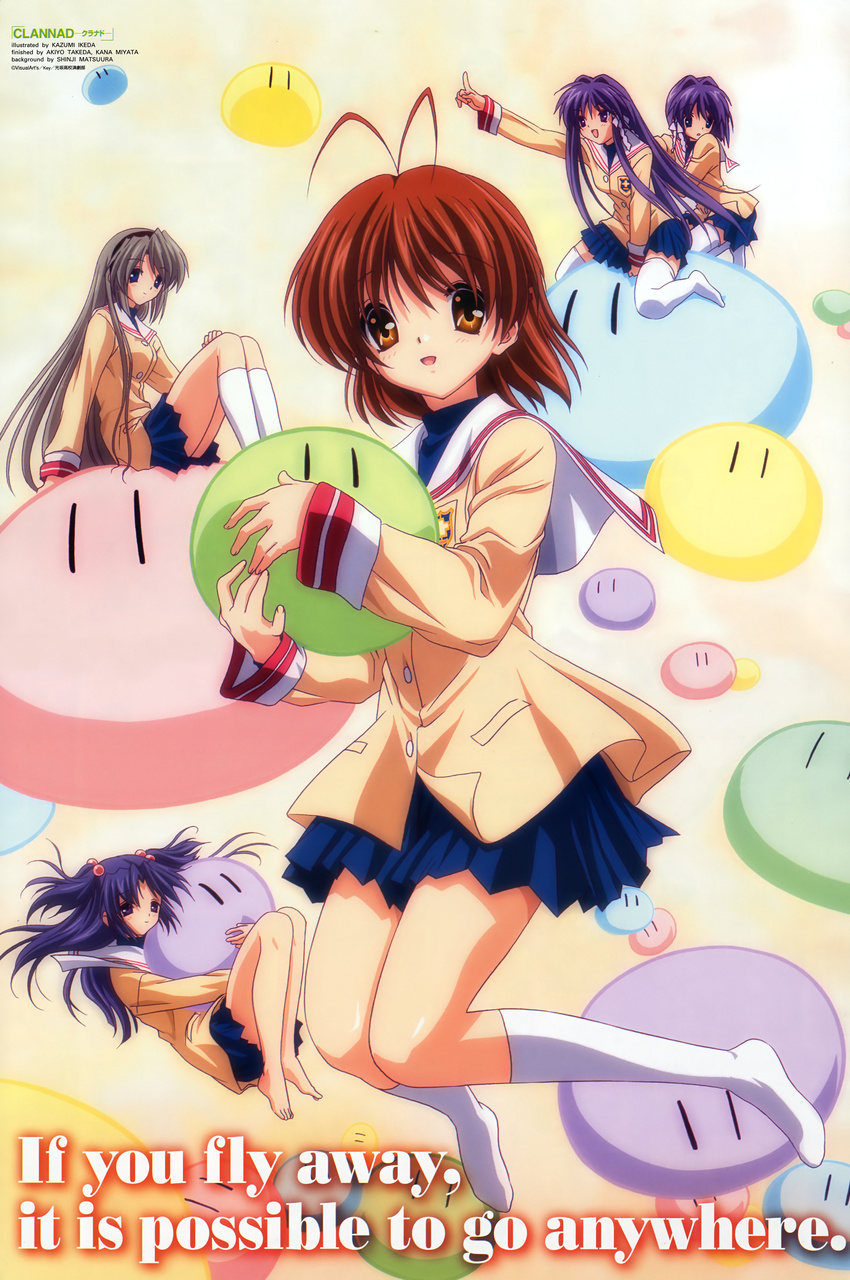 clannad fujibayashi_kyou fujibayashi_ryou furukawa_nagisa ichinose_kotomi ikeda_kazumi sakagami_tomoyo