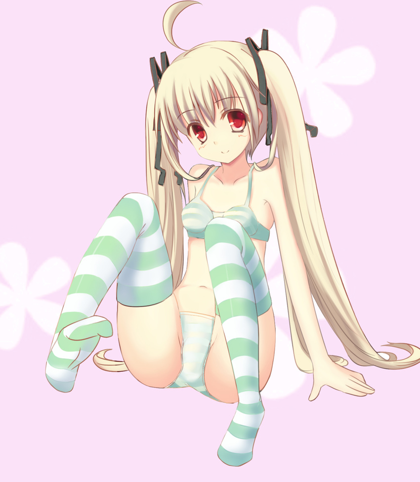 bra pantsu pini shimapan thighhighs