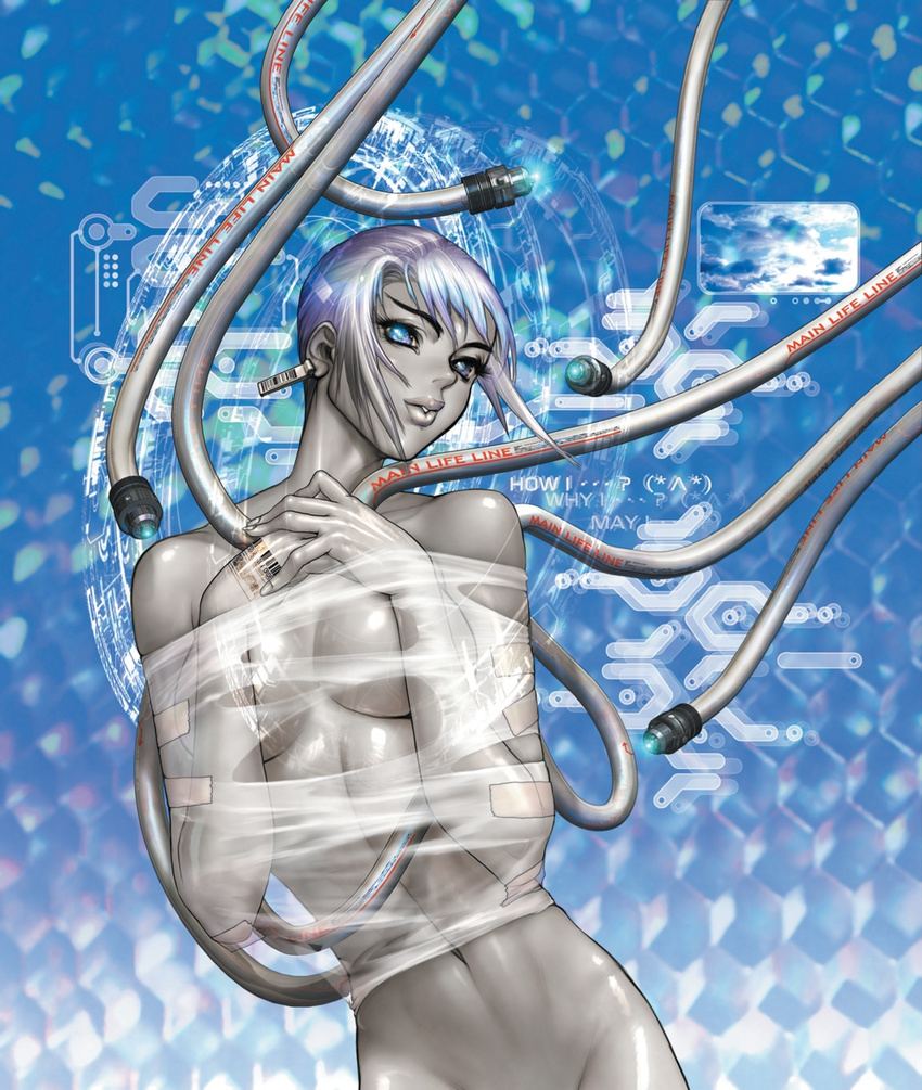 blue_eyes cyberpunk highres nude pale_skin shirou_masamune shirow_masamune white_skin