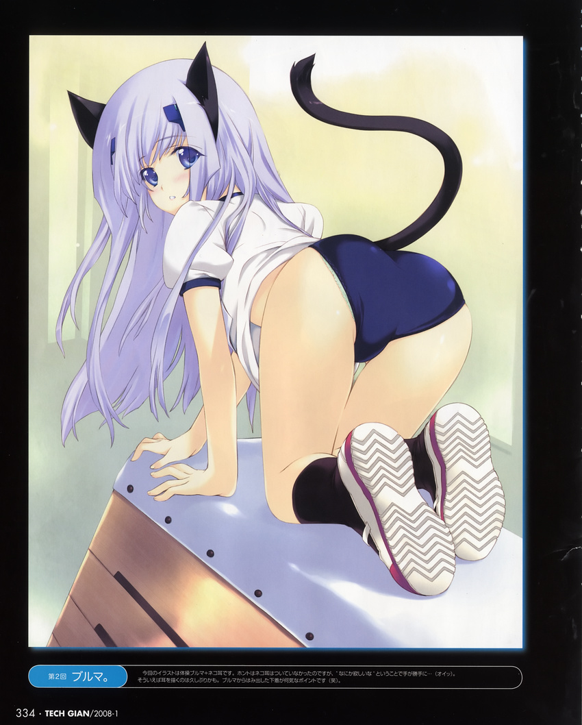 bloomers gym_uniform iizuki_tasuku inia_sestina muvluv nekomimi tail total_eclipse