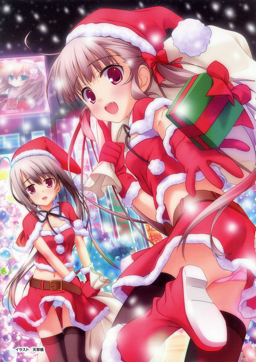 amakusa_tobari canvas_4 christmas f&amp;amp;c hitose_mitsuba hitose_satsuki pantsu thighhighs