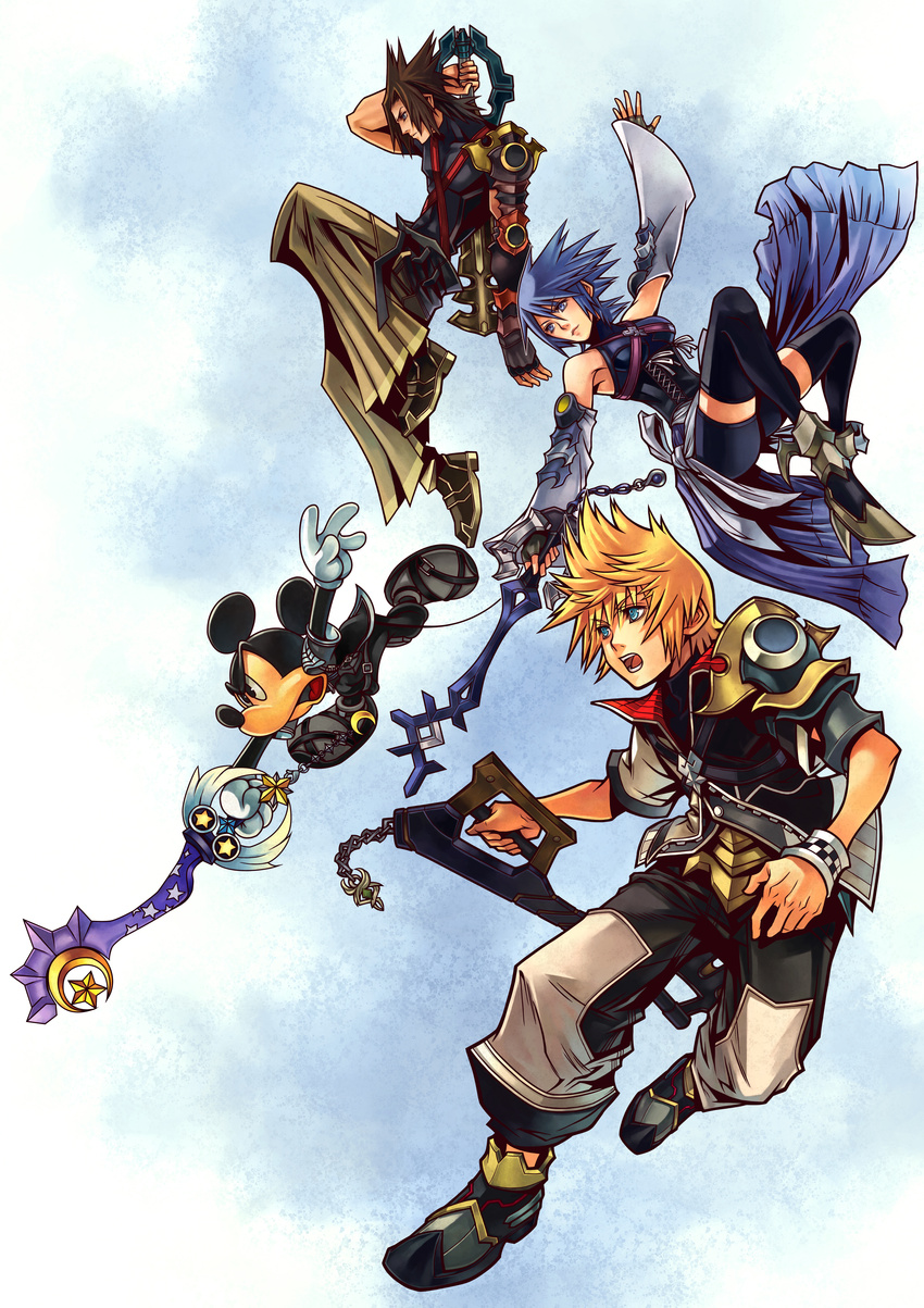 aqua kingdom_hearts mickey nomura_tetsuya terra_(kingdom_hearts) ventus