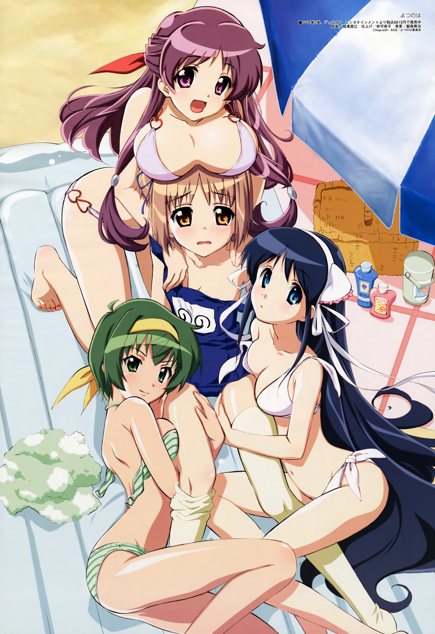 amachi_matsuri bikini cleavage mizugi nekomiya_nono sukumizu yotsunoha yuki_arisa yuzuki_iori