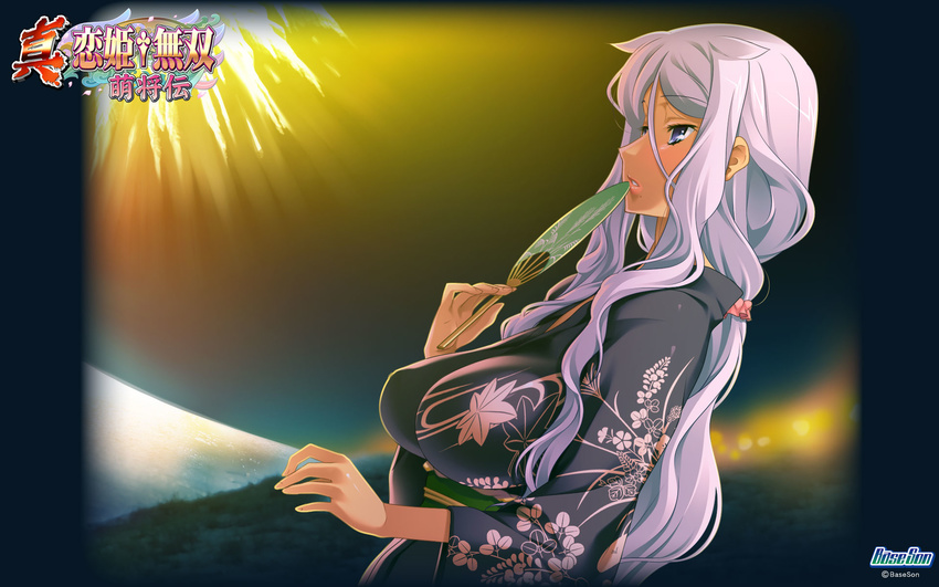 baseson hikage_eiji koihime_musou kougai wallpaper yukata