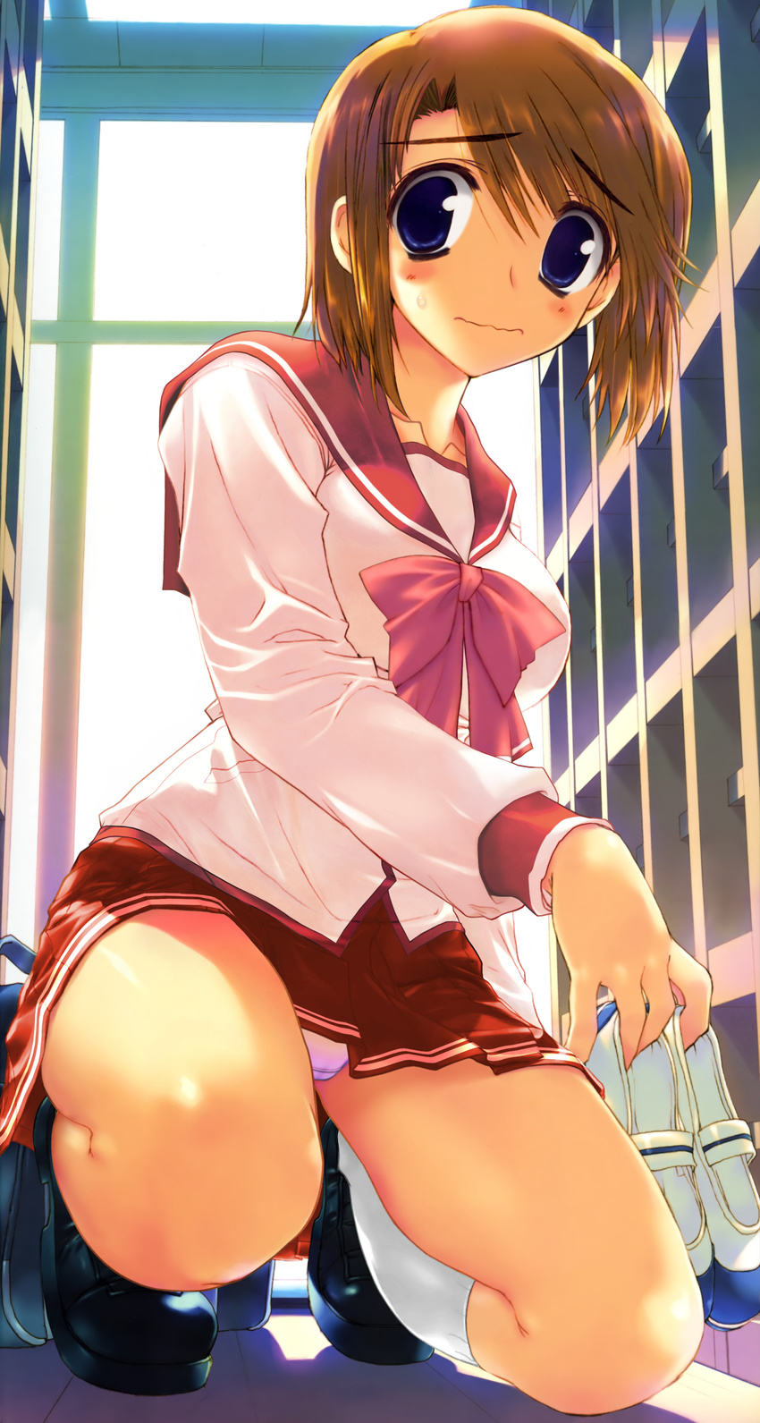 amaduyu_tatsuki find_similar komaki_manaka pantsu photoshop school_uniform to_heart_2