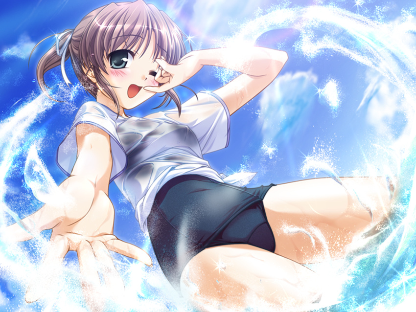 august_soft swimsuit_under_clothes tagme transparent_clothing wet wet_clothes