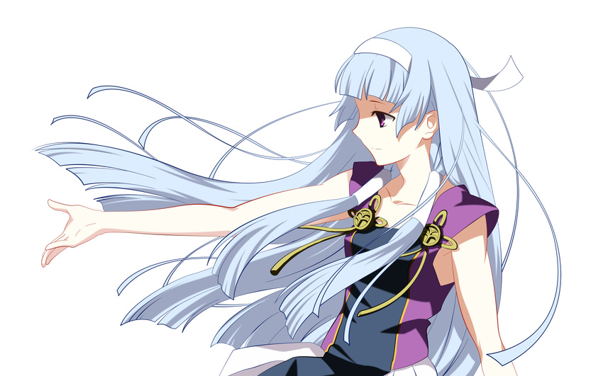 absurdres bangs blunt_bangs hair_tubes highres kannagi nagi non-web_source solo transparent_background vector_trace