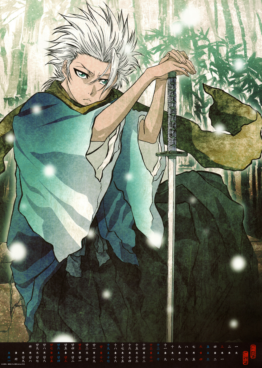 bleach calendar hitsugaya_toushirou male sword