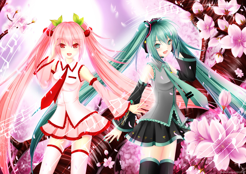 hatsune_miku sakura_miku tagme vocaloid