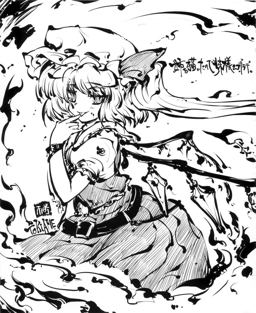 flandre_scarlet monochrome tagme tokiame touhou