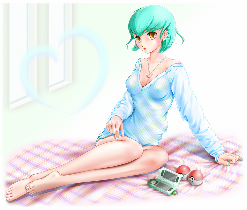 anthropomorphization cleavage erect_nipples gardevoir miharin nintendo_ds pokemon