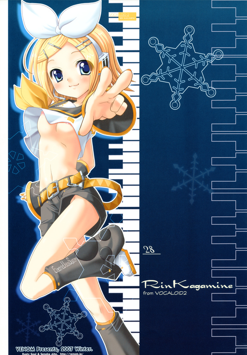 alto_seneka kagamine_rin nipple_slip no_bra rusty_soul shirt_lift shitapai venom vocaloid