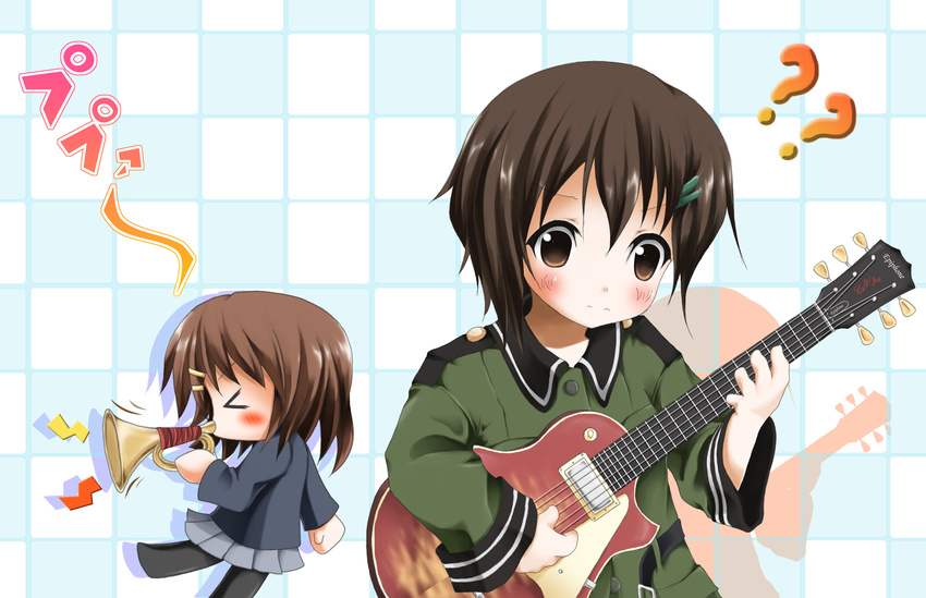 crossover guitar hirasawa_yui k-on! sora_no_woto sorami_kanata