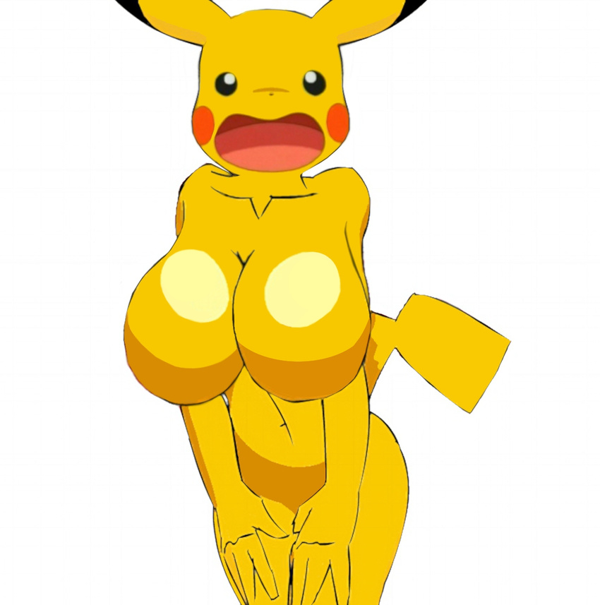 breasts nintendo nude open_mouth pikachu pokemon