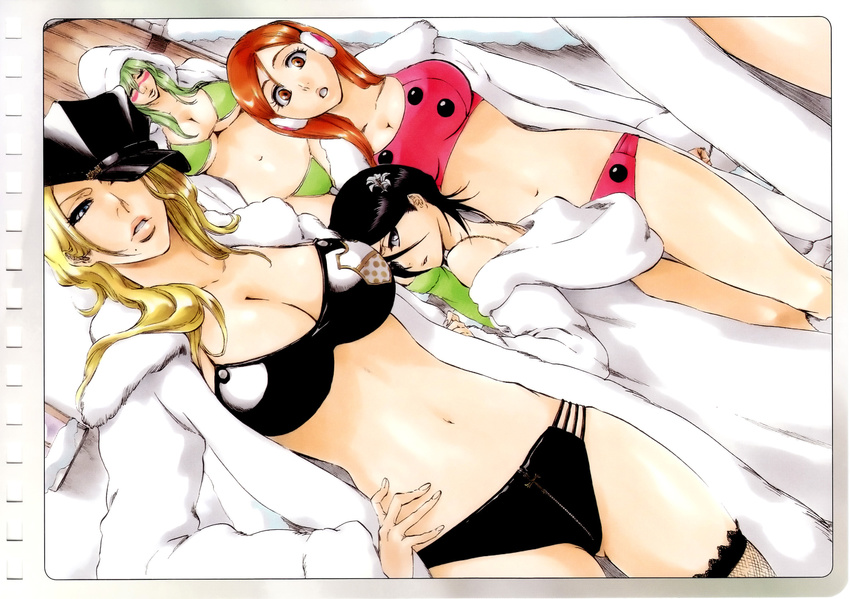 bikini bleach cleavage inoue_orihime kuchiki_rukia matsumoto_rangiku mizugi neliel_tu_oderschvank