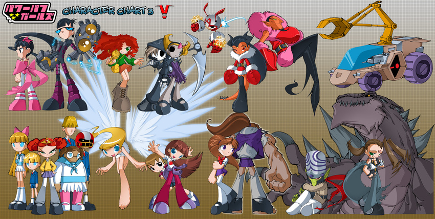 6+girls armed_force atom_ant barefoot bleedman bunny_(ppg) cartoon_network character_chart codename:_kids_next_door dee_dee delightful_children_from_down_the_lane dexter's_laboratory dual_persona francine_"fanny"_fulbright francine_fulbright godzilla_(series) grim_jr. grim_tales_from_down_below highres him_(powerpuff_girls) jayce_and_the_wheeled_warriors lalavava_astronomonov mandark mike_believe mimi_(grim_tales) mini_mandy mojo_jojo multiple_boys multiple_girls ngo pantyhose powerpuff_girls powerpuff_girls_d powerpuff_girls_doujinshi princess_morbucks robin_schneider scythe susan_astronomonov white_legwear zilla