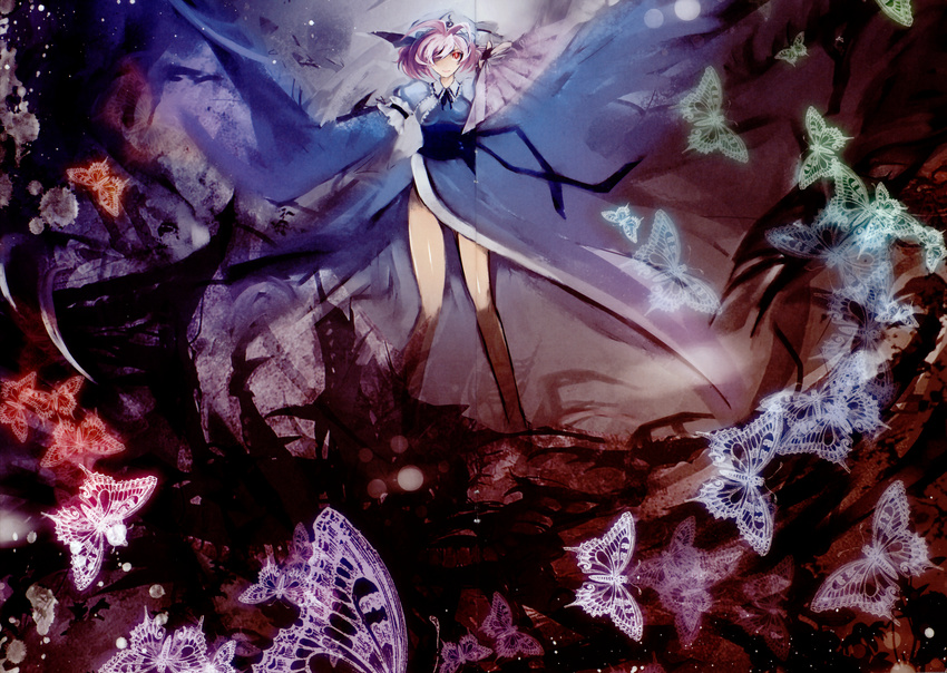 absurdres bug butterfly duca fixme highres huge_filesize insect saigyouji_yuyuko solo source_request touhou