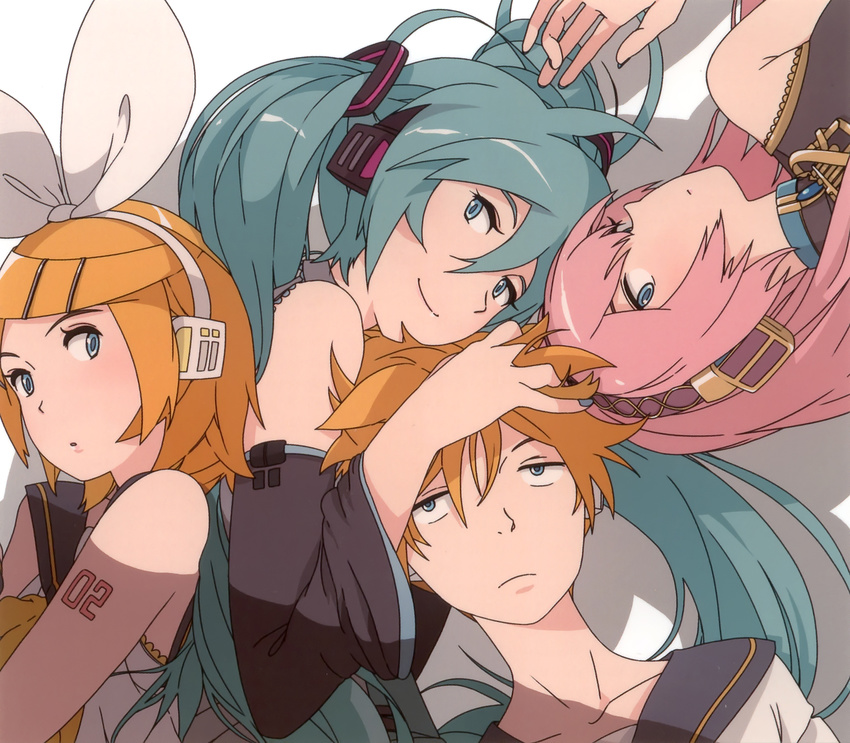 hatsune_miku kagamine_len kagamine_rin megurine_luka uki_atsuya vocaloid